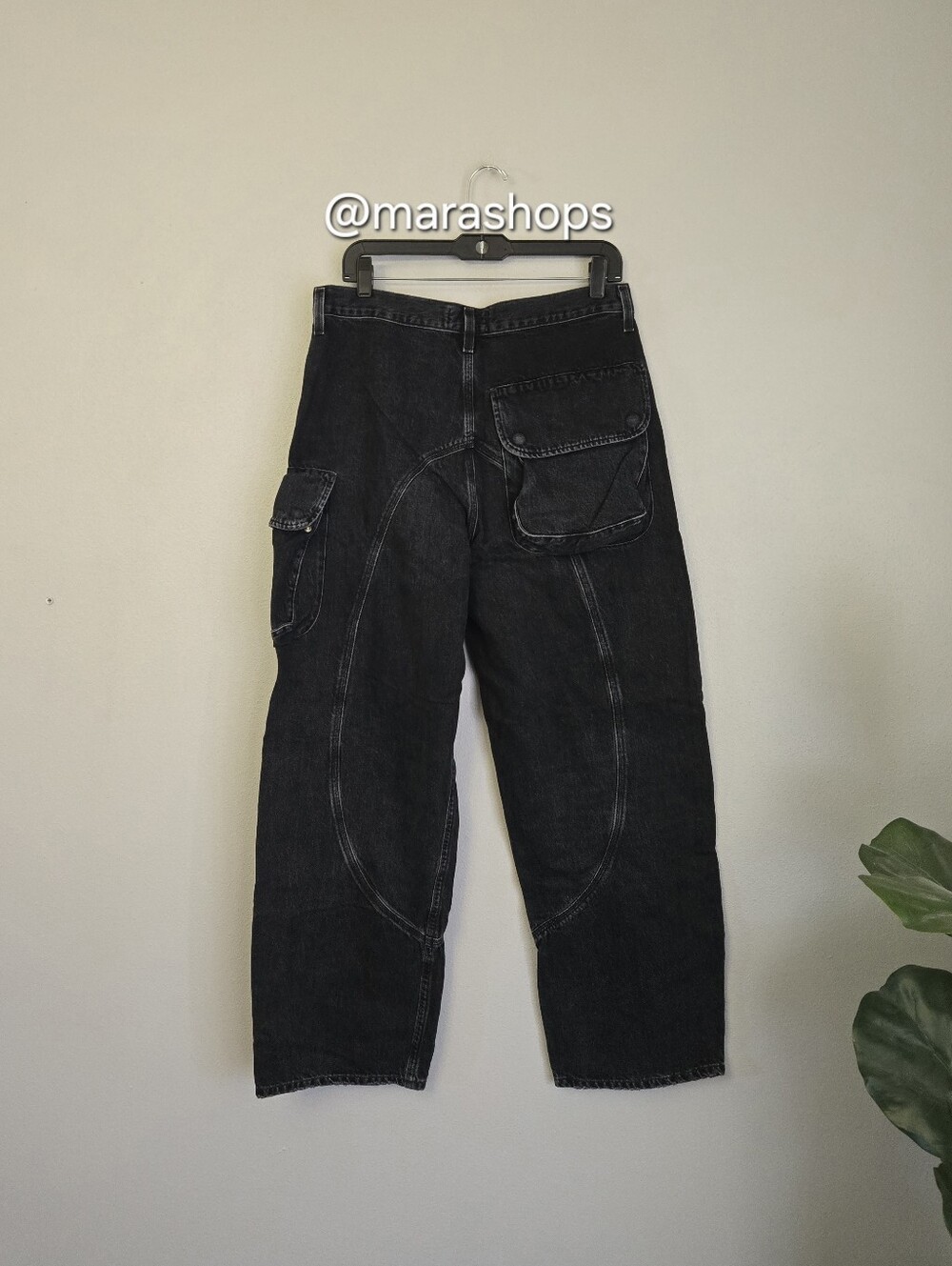 AGOLDE Cass Baggy Cargo Jean Black - Picture 7 of 8